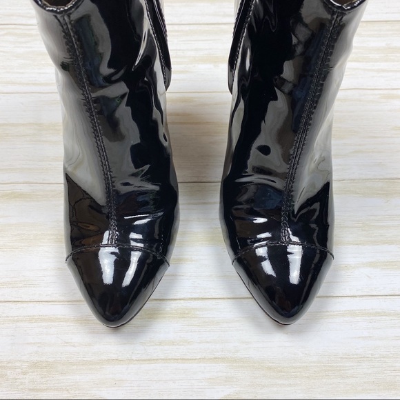 BURBERRY black patent leather ankle boots - Picture 10 of 14